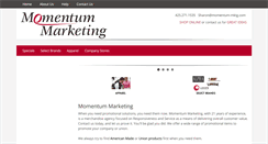 Desktop Screenshot of momentum-mktg.com